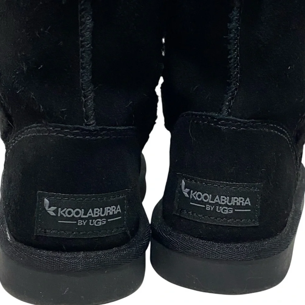 UGG Koolaburra Black Suede Fleece Lined Snow Boots - Toddler Size 12